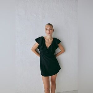 VRG GRL Party Nights Frill Black Dress